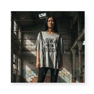 new LF Furst of a Kind ☯︎︎ Upcycled Vintage Zipper Tee ☯︎︎ Gym T Shirt ☯︎︎ Grey